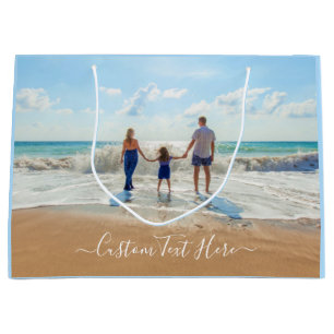 Custom Photo Text Gift Bag with Your Photos