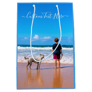 Custom Photo Text Gift Bag Your Pets Photos