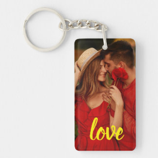 Custom Photo Text Gift Family Couple Pet Photos Key Ring