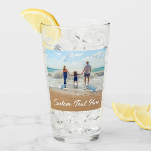 Custom Photo Text Glass Your Family Photos Gift