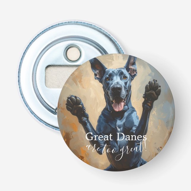 Custom Photo & Text Harlequin Dog Gift Bottle Open Opener (Front)