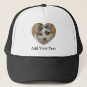 Custom Photo Text Heart Template Personalised Trucker Hat (Front)