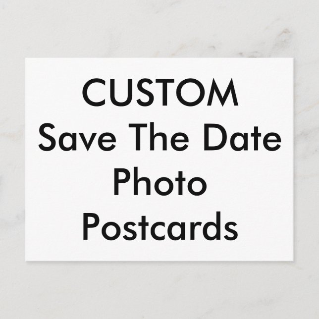Custom Photo Text Image Save The Date Postcards (Front)