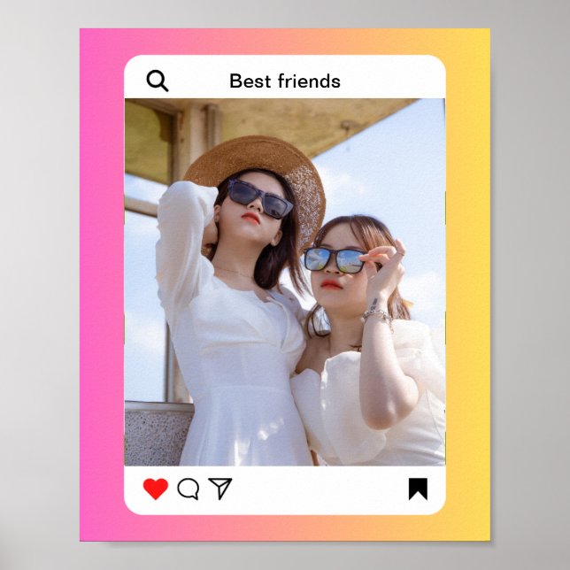 custom photo text instagram Poster Paper (Matte) (Front)