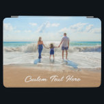 Custom Photo Text iPad Air Cover Your Family Gift<br><div class="desc">Custom Photo and Text - Unique Your Own Design -  Personalised Family / Friends or Personal Gift - Add Your Text and Photo - Resize and move elements with Customisation tool ! Choose font / size / colour ! Good Luck - Be Happy :)</div>