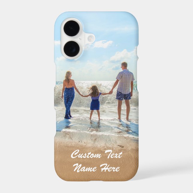 Custom Photo Text iPhone Case Your Photos Gift (Back)