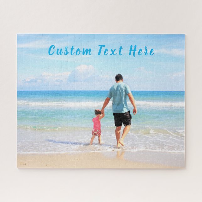 Custom Photo Text Jigsaw Puzzle Your Family Photos (Horizontal)