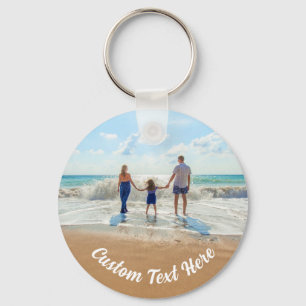 Custom Photo Text Keychain Gift with Your Photos
