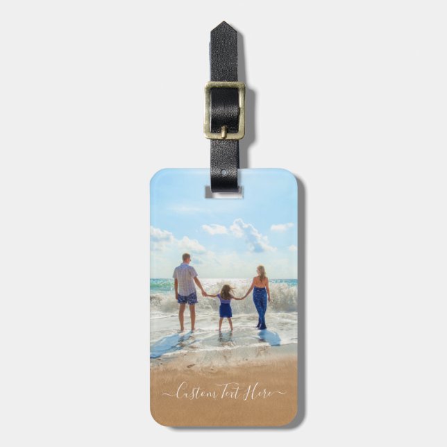 Custom Photo Text Luggage Tag Your Design  Holiday (Front Vertical)