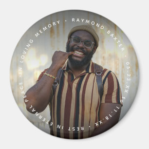 Custom Photo & Text Memorial Magnet