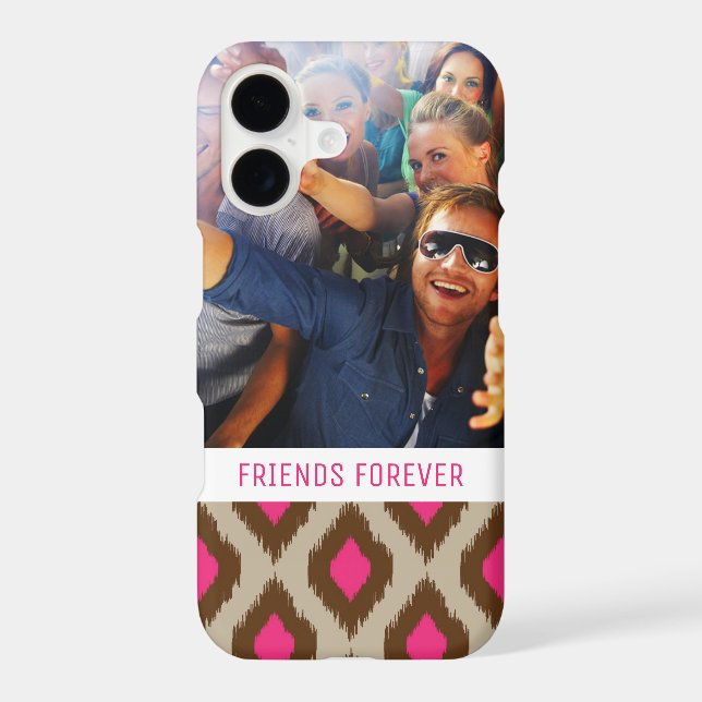 Custom Photo & Text Modern ikat pattern (Back)