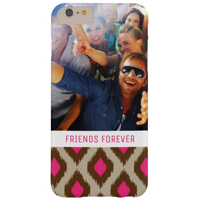 Custom Photo & Text Modern ikat pattern Case-Mate iPhone Case (Back)