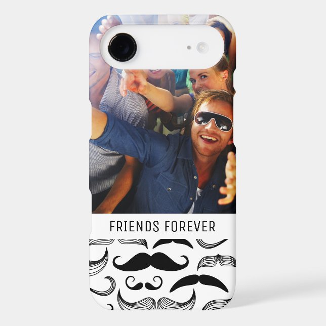 Custom Photo & Text Moustache pattern 2 Case-Mate iPhone Case (Back)
