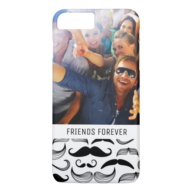 Custom Photo & Text Moustache pattern 2 Case-Mate iPhone Case (Back)