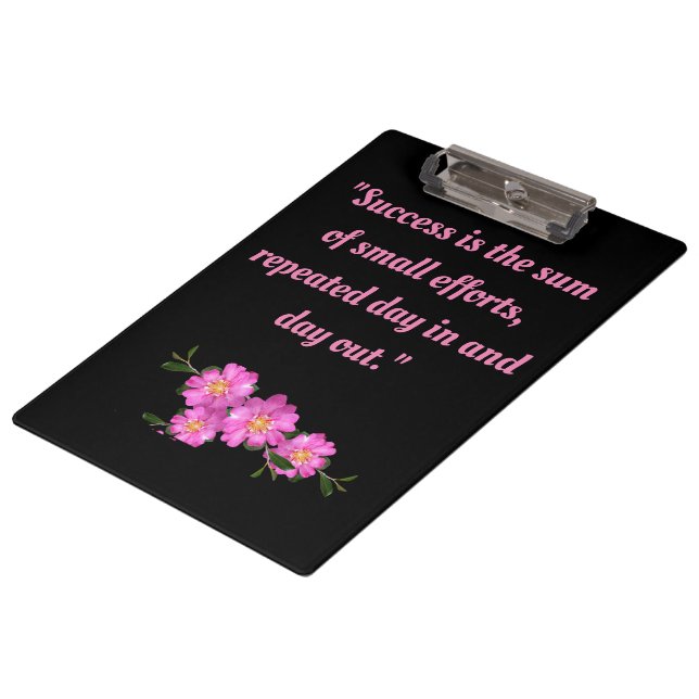 Custom photo text Oleo script Font Pink Flower  Clipboard (Angled)