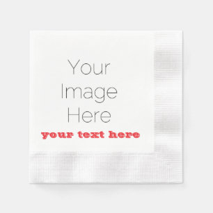 Custom Photo & Text Party Wedding, birthday, paper Napkin