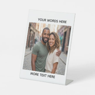 Custom Photo & Text Personalised T-Shirt | Upload Pedestal Sign