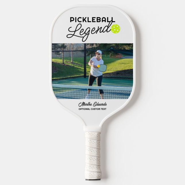 Custom Photo & Text Pickleball Legend Personalised Pickleball Paddle (Front)