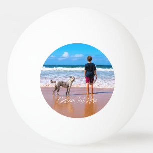 Custom Photo Text Ping Pong Ball Your Pets Design