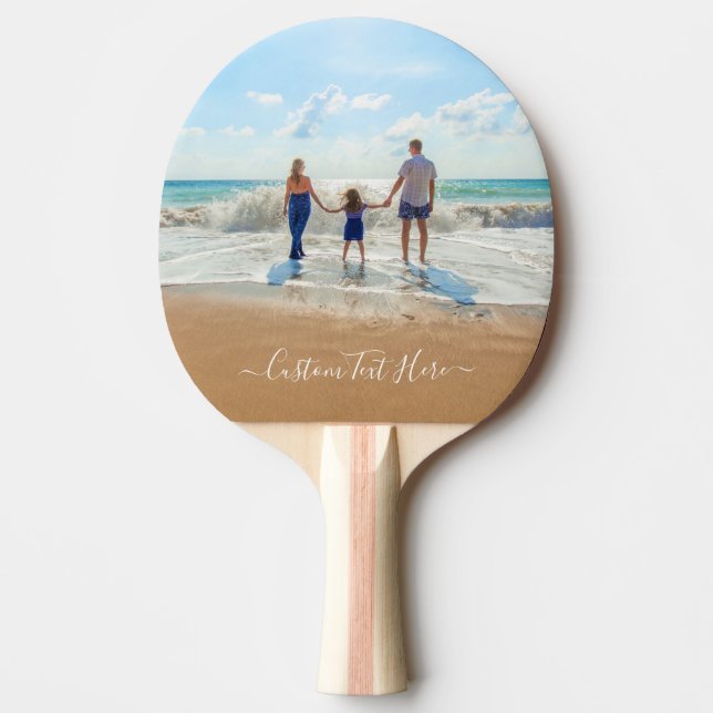 Custom Photo Text Ping Pong Paddle Your Own Design (Front)