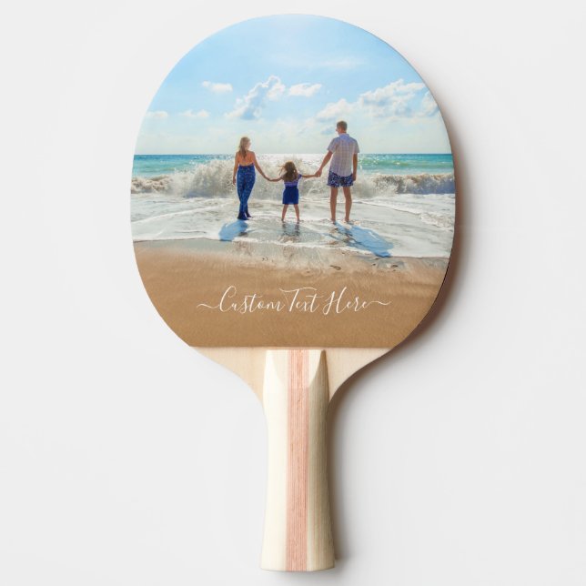 Custom Photo Text Ping Pong Paddle Your Photos (Front)