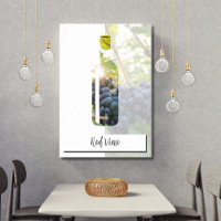 Custom Photo & Text Red Wine Bottle