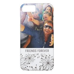 Custom Photo & Text Retro floral background iPhone 8/7 Case