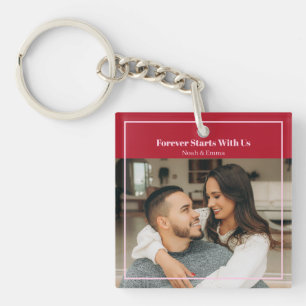 Custom Photo & Text Romantic Gift - Personalized  Key Ring
