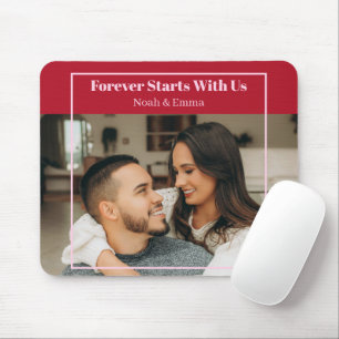 Custom Photo & Text Romantic Gift - Personalized  Mouse Pad