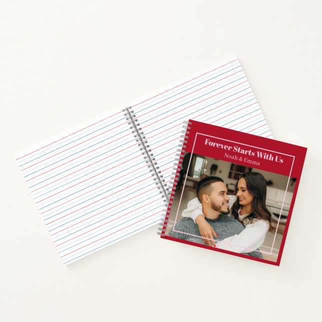 Custom Photo & Text Romantic Gift - Personalized  Notebook (Inside)