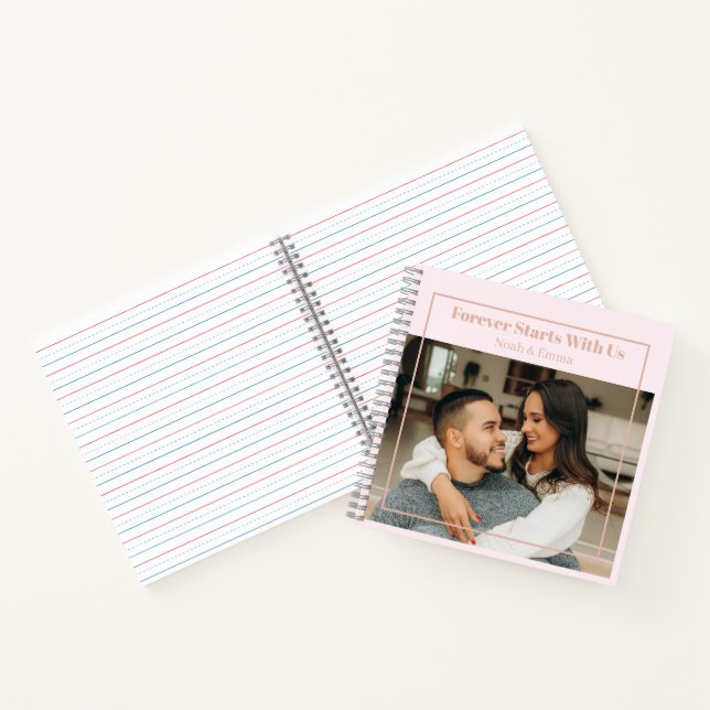 Custom Photo & Text Romantic Gift - Personalized  Notebook (Inside)