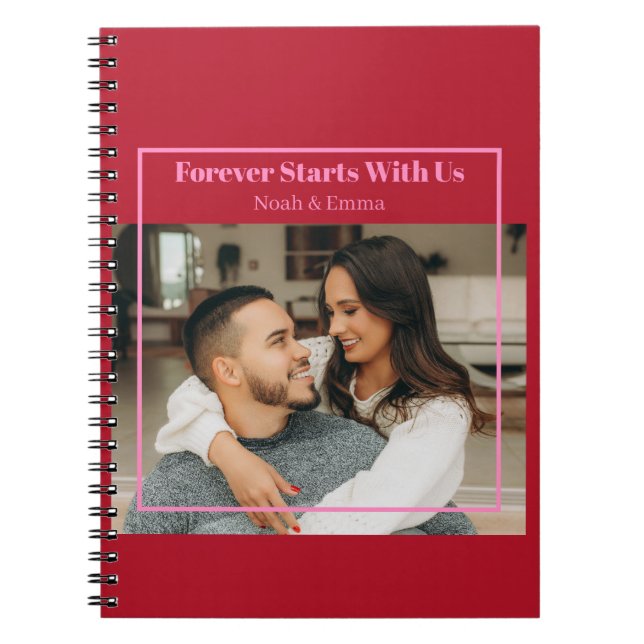 Custom Photo & Text Romantic Gift - Personalized  Notebook (Front)