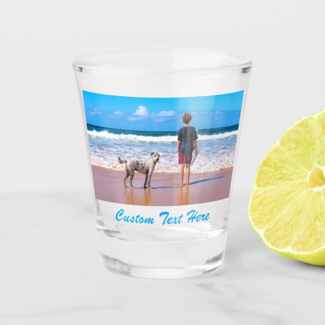 Custom Photo Text Shot Glass Gift with Your Photos (Front)