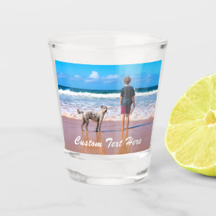 Custom Photo Text Shot Glass Your Pets Photos