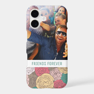 Custom Photo & Text Stylish floral pattern