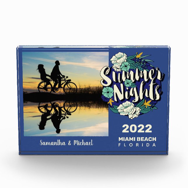 Custom Photo & Text Summer Nights Block (Front)