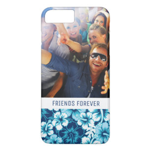Custom Photo & Text Surf Floral Hibiscus Pattern iPhone 8 Plus/7 Plus Case