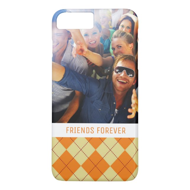 Custom Photo & Text Sweater Background Case-Mate iPhone Case (Back)