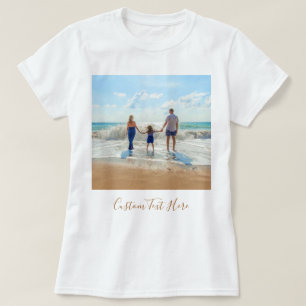 Custom Photo Text T-Shirt Design Your Own