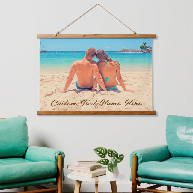 Custom Photo Text Tapestry Your Romantic Photos (Living Room)