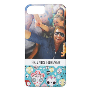 Custom Photo & Text Texture laughing skull iPhone 8 Plus/7 Plus Case