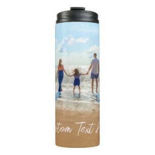 Custom Photo Text Thermal Tumbler with Your Photos