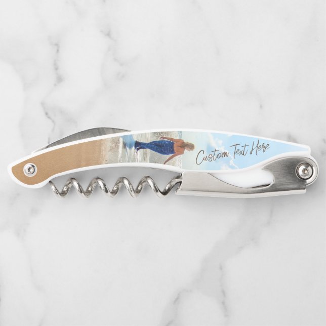 Custom Photo Text Waiter's Corkscrew Your Photos (Back)