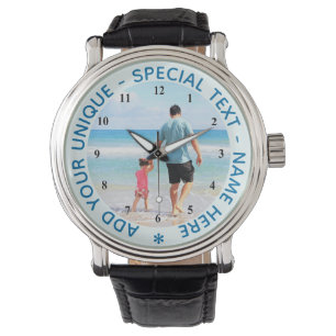 Custom Photo Text Watch Your Family Photos Gift