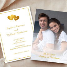 Custom Photo Text Wedding Save the Date Invitation
