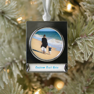 Custom Photo Text Your Photos Christmas Ornament