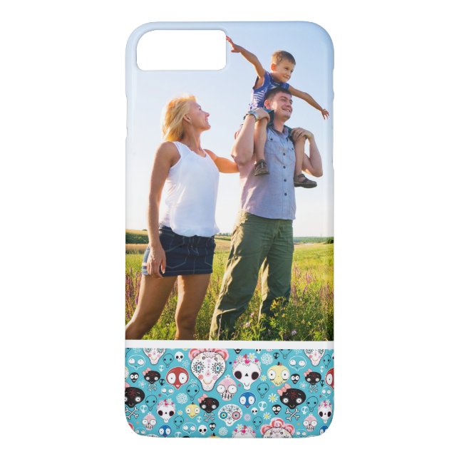 Custom Photo Texture laughing skull Case-Mate iPhone Case (Back)