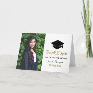 Custom Photo Thank You Graduation Cap Grad Card