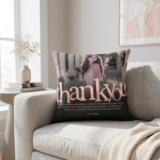 Custom Photo Thank You Milestone Gift Cushion