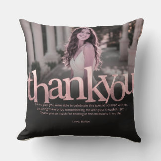 Custom Photo Thank You Milestone Gift Cushion
